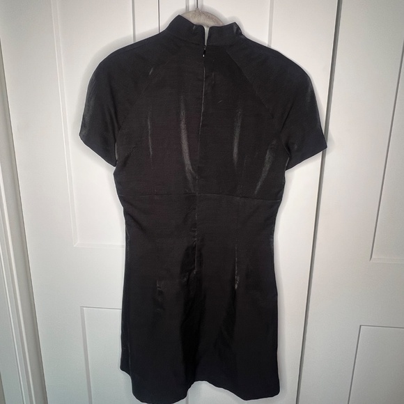 Jerome L'Huillier Mock Neck Wool Blend Vintage Dress Women's size 40 EU 8 US - Picture 2 of 3